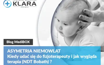 Dziecko z asymetrią niemowląt. Fizjoterapia NDT Bobath pomaga wyrównać różnicę w wielkości nerek u dziecka.