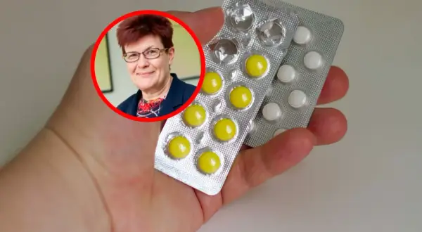 Kobieta w okularach i pigułki w blistrach. Czy wiesz, jakie leki szkodzą nerkom?