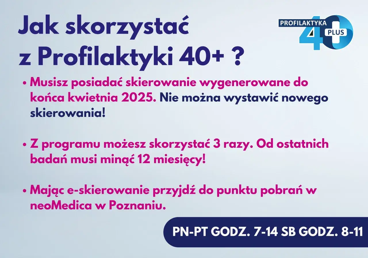 Profilaktyka 40 PLUS korzyści zdrowotne